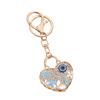 Devil Eye Keychain Rhinestone Heart Lock Peacock Car Key Chain Accessories Backpack Pendant Purse Bag Charm Keyring for Men Women