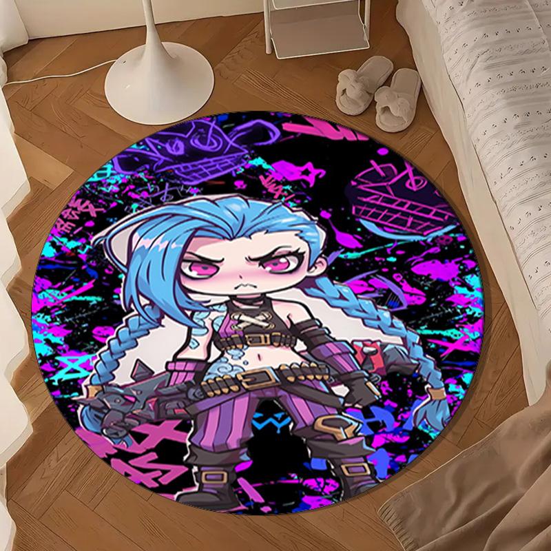 Fantasy Warrior JingX Round Rug for Livingroom,Bedroom, Palyroom, Chair Rug, Area Rug, Circle Carpet, Large Size Fan Christmas Gift