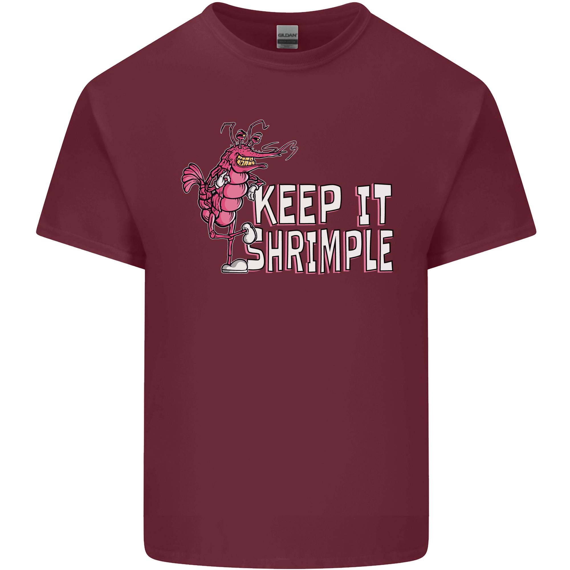Keep It Shrimple Funny Shrimp Prawns Unisexs Light Cotton TShirt S