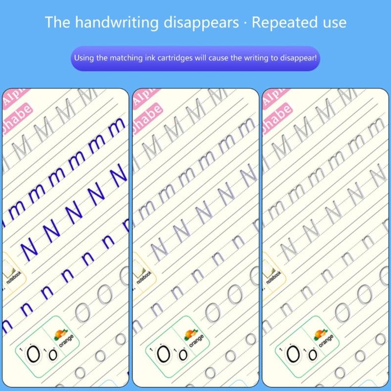 4Pcs Childrens Calligraphy Practice Workbook Magical Handwriting Practice Book For Kid Early Writing Skills Development