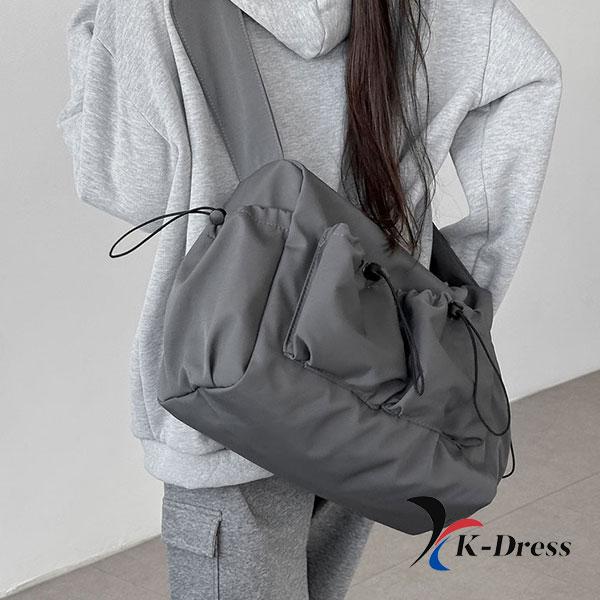 Big Cargo String Pocket Messenger Crossbody Bag (3 Colors)