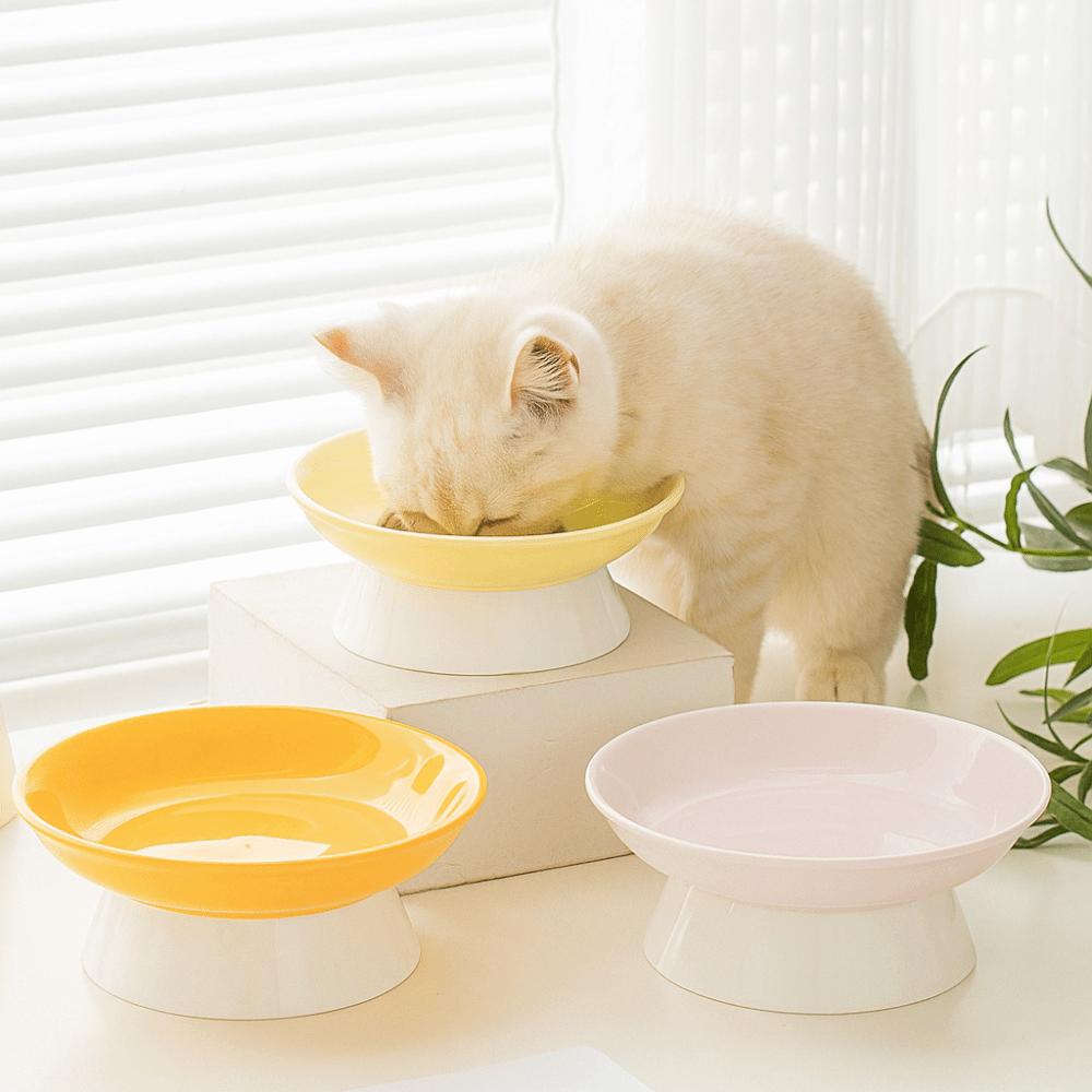 Ceramic Cat Bowl Cute Dog Food Feeding Basin Creative Pet High Foot Bowl Water Container