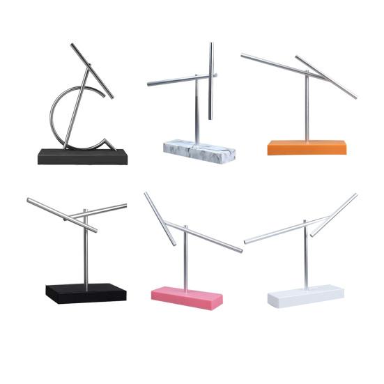 Kinetická umělecká socha s kývajícími tyčkami Ornament perpetuum mobile Stolní hračka Dekorace pro domácnost a kancelář Zlepšení soustředění Úleva od stresu Antigravitační