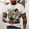 Nuova T-shirt Estiva da Uomo Moda Hip Hop Stampa Bandiera con Lettere 3D Scollo a O Manica Corta T-shirt Casual T-shirt Larga Abbigliamento Uomo S-5xl