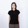 Northern Deer Women's 100% Wool Polo Collar Knit Top with Drop Shoulder Sleeves