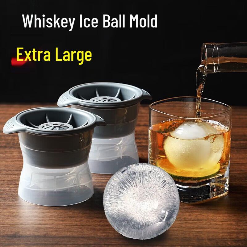 Large Silicone Ice Ball Molds - 2 Pack
