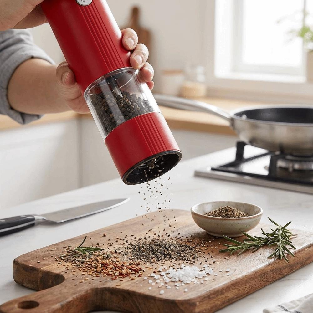 Large Capacity Electric Salt Grinder Adjustable Coarseness Kitchen Cooking Tool  Home Cooking