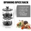 Spinning Spice Storage Rack Tower Organizer,6/12 pcs Revolving Spice Rack Organizer Countertop, Spice Seasoning Bottle Organizer