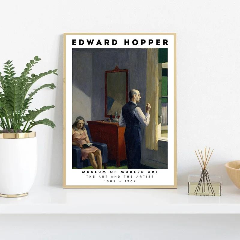 Edward Hopper Museum Exhibition Abstract Posters and Prints Canvas Painting Wall Art Picture for Living Room Home Decor Cuadros