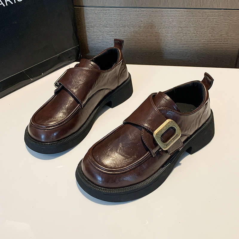 Platform Women's New Summer Mary Jane Women's Shoes Black Single Shoes British Style Small Leather Shoes