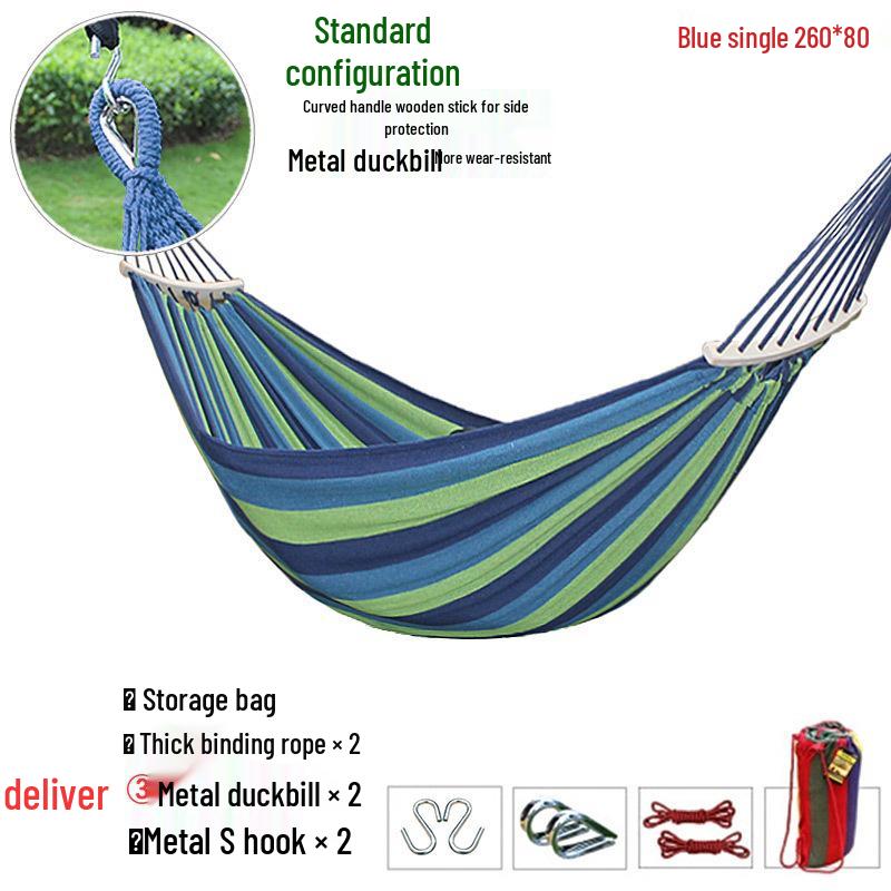 Double Outdoor/Indoor Hammock Bed: Adult Swing, Hanging Rope Chair & Rocking Net for Sleeping