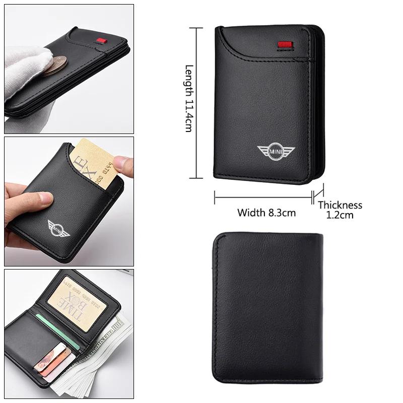 BAAJ1 2025 M PU Car Mini Wallet Lightweight For BMW Mini Cooper R50 R53 R55 R56 R60 R61 F54 F55 F56 F60 Large-Capacity Wallet Access