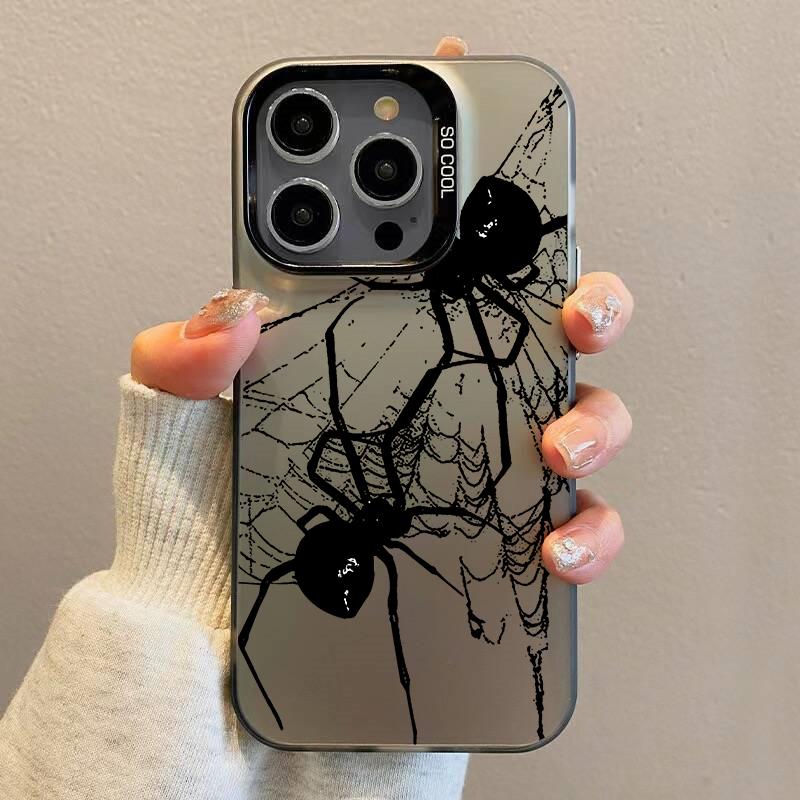 Modische Spinnen-Paar-Handyhülle für iPhone 15 Pro Max 11 12 13 14 15 Pro 14 Plus 13 Mini Hüllen Gepaarte Stoßfeste Bumper-Abdeckung