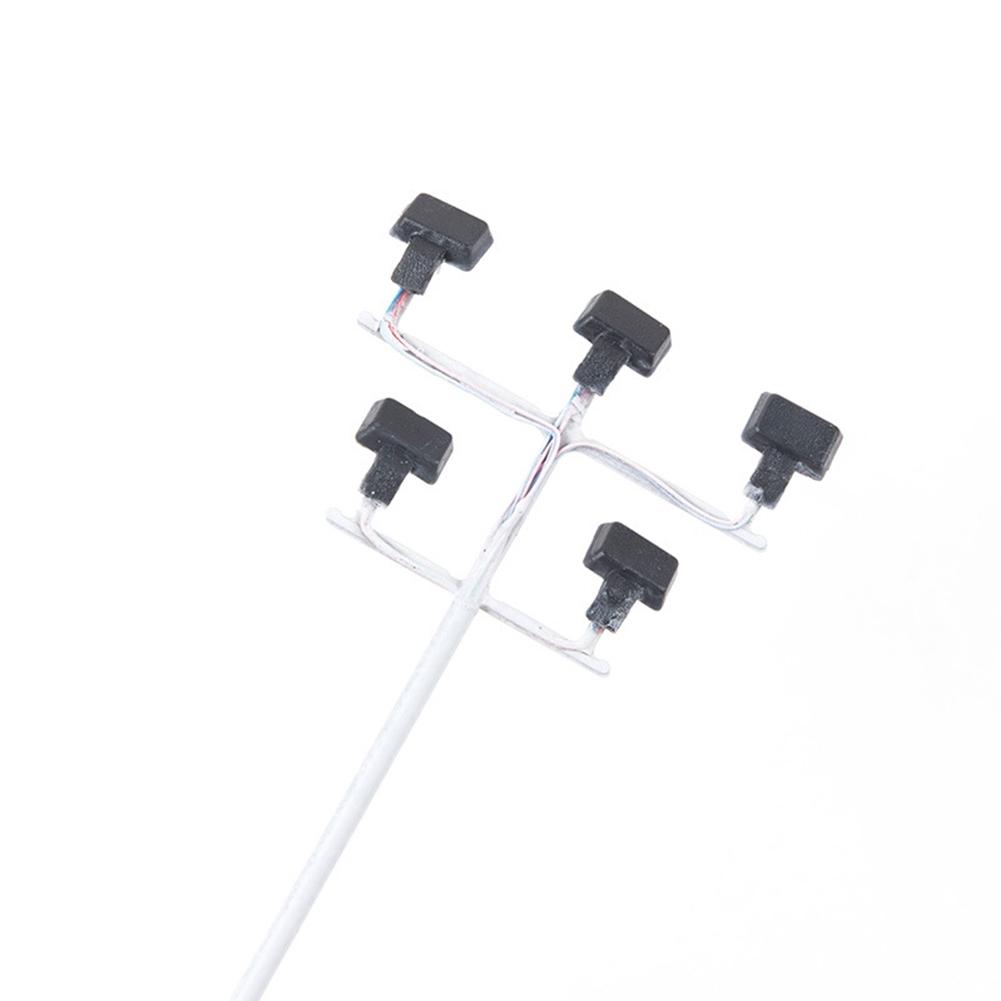 5X Model Railway HO Scale LED Street Light Model Lamp White Light Plaza Lamps
