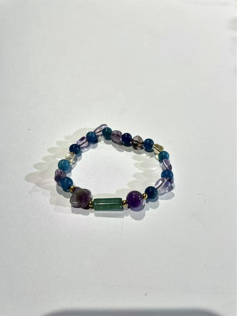 New Bestseller: Apatite and Irregular Amethyst Beaded Bracelet