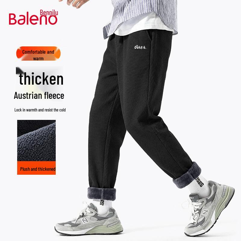 

Baleno Men s Fleece-Lined Cuffed Casual Pants 3XL