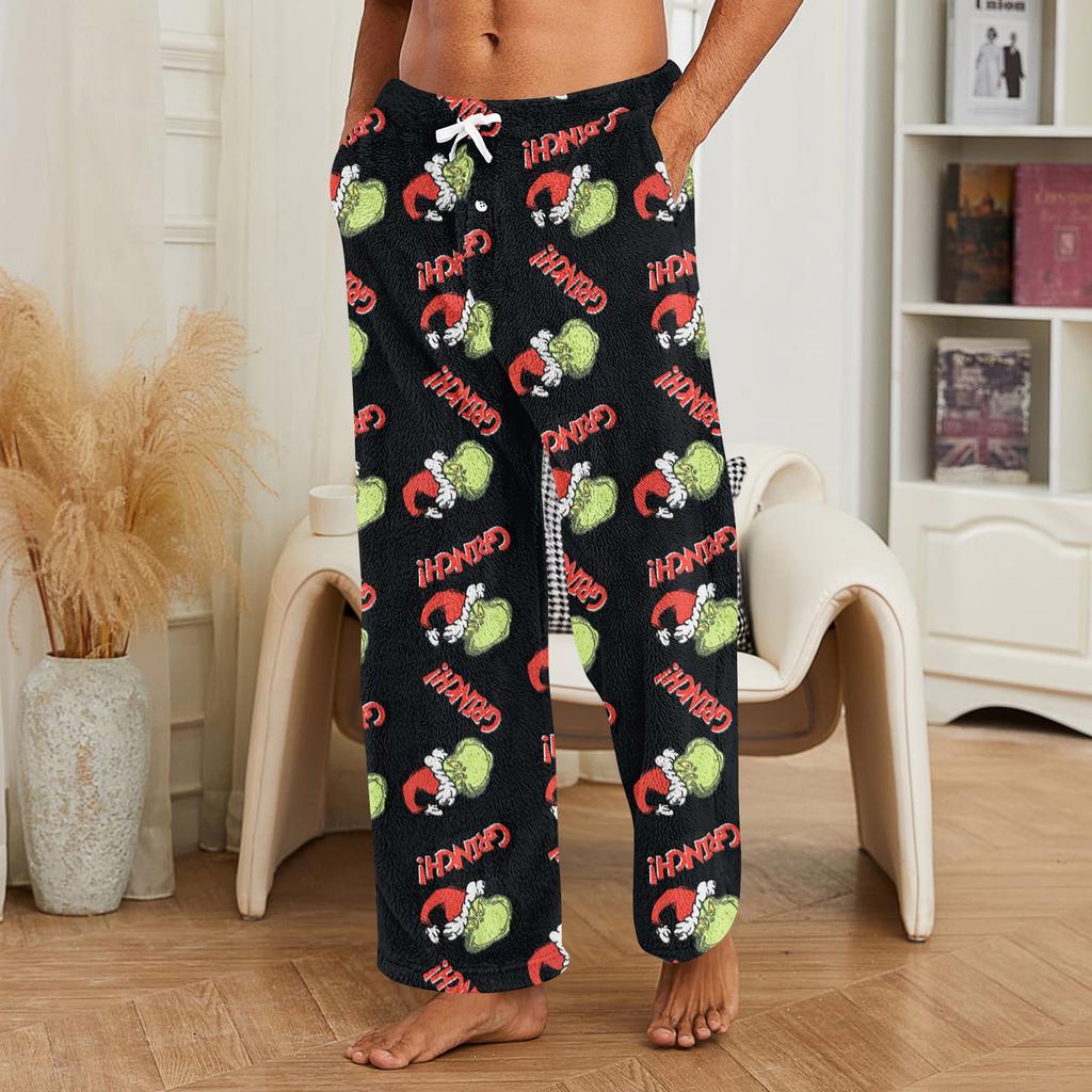 Herren Allover bedruckte Homewear-Hose Schlaf-Pyjamahose Lange Hose Pyjamahose