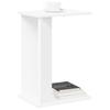 Side Table White 35 X 25 X 50 Cm Engineered Wood