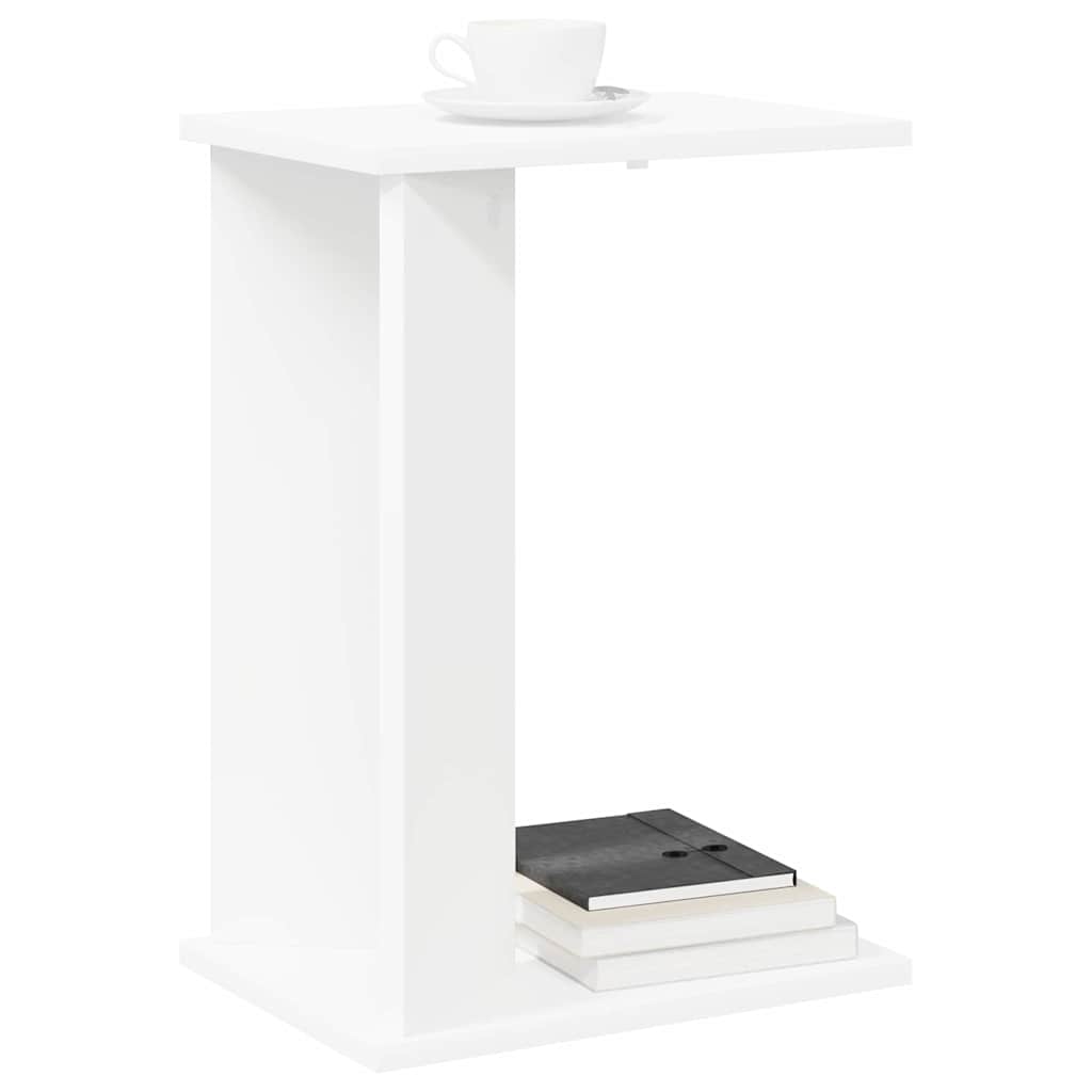 Side Table White 35 X 25 X 50 Cm Engineered Wood