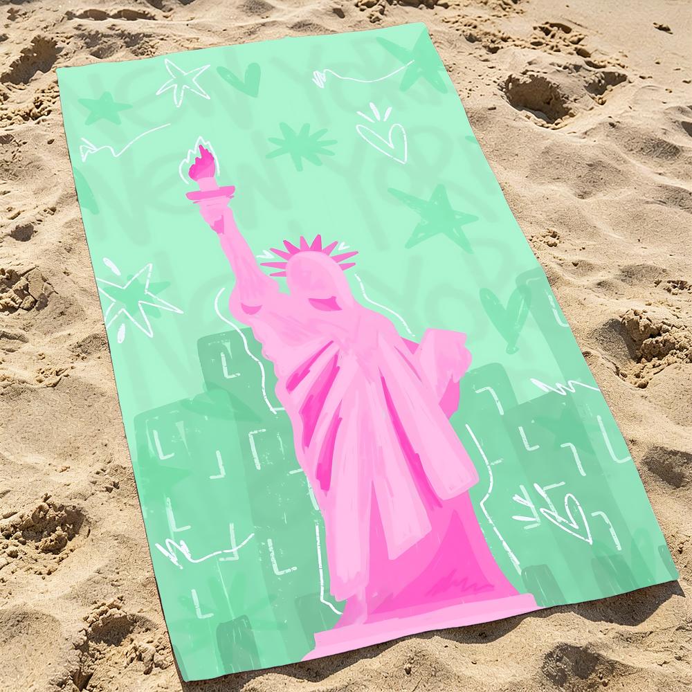 Majestic S-Statue of LibertyS Towel Beach Towel Oversized Super Absorbent Soft Swim BeachTowels for Men, Women