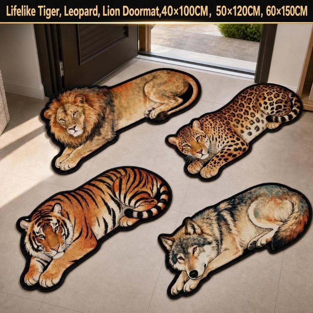 Absorbent Tiger Carpet Rug Anti-slip Wolf Floor Mat New Lion Doormat Bedroom Bathroom