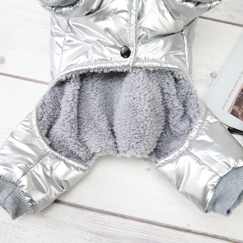 Waterproof Embossed Cotton-Padded Dog Jacket: Four-Legged Pet Winter Clothing