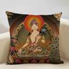 Home Decor Cushion Cover 45x45cm Pillowcase Decoration Buddhist Portrait Art Pattern Home Textile Pillow Cases