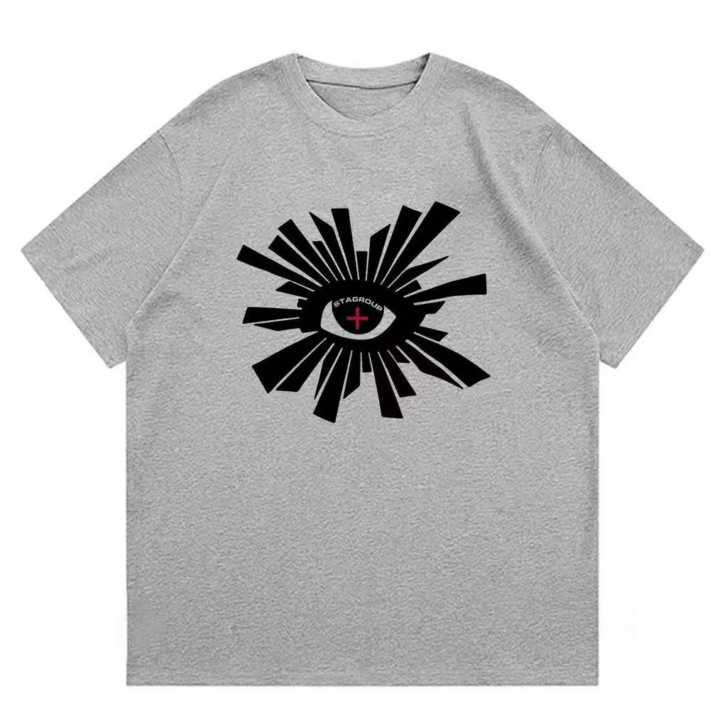 New trendy brand Eye of Truth Short Sleeve T-Shirt American Summer Simple Casual Cotton Loose Couple Half Sleeve Top