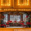 1Pcs Christmas Red Window Snow Scene Decoration Background Xmas Backdrop Decorations For Photo Studio Photo Booth Party