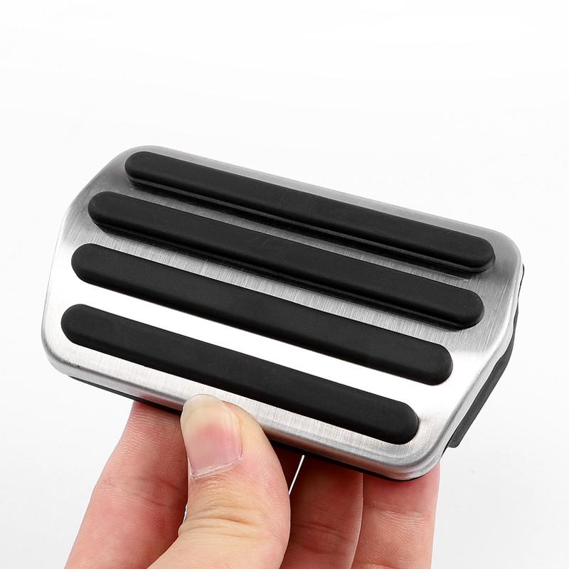 For Polestar 2 Stainless Car Footrest Pedal Accelerator Brake Pedals Cover Anti-Slip Pads  