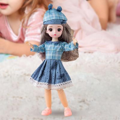 1/6 Bjd Dolls 12 Inch Doll Ball Jointed Doll, Fairy Child Toy Gift with Full Set Outfit Wig