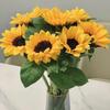 Sunflower Simulation: Artificial Plastic & Dried Flower Bouquet for Home Décor