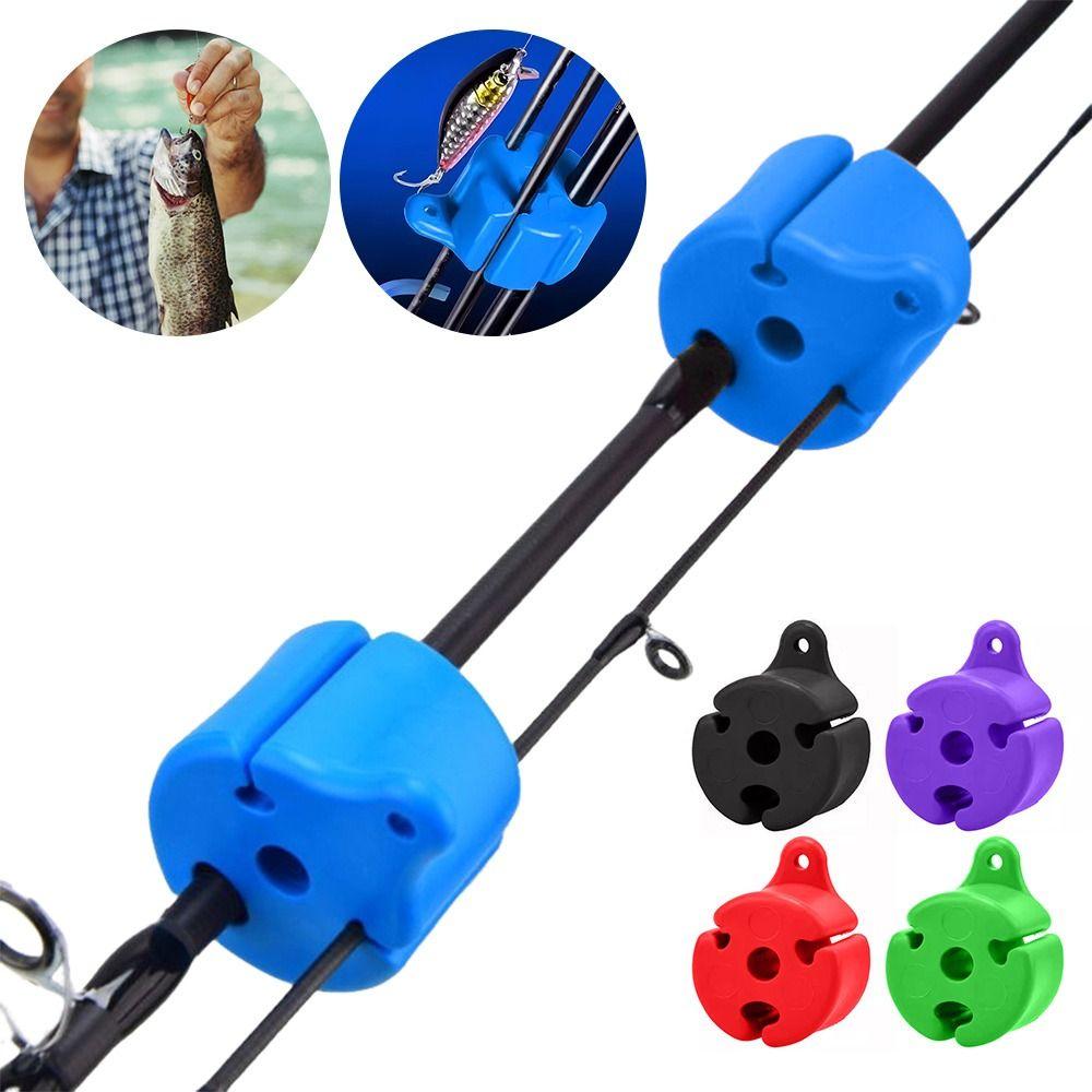2Pcs Fishing Rod Holder Fishing Rod Clip Multifunctional Fishing Rod Fixer Wall Mounted Fishing Pole Straps Non-Slip Durable