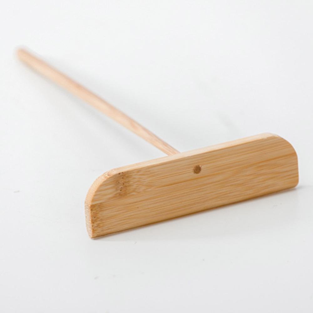 2pcs Washable Pancake Rake Long Handle Bamboo Pancake Rake Portable Pancake Spreader Crepe Pan
