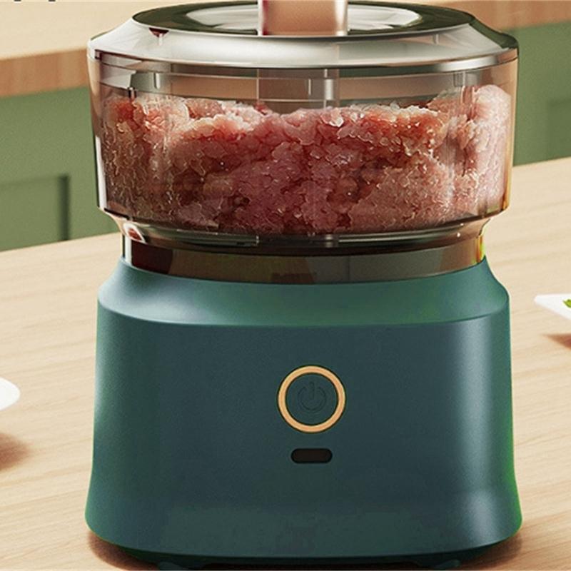 Abnehmbarer Knoblauchpresse Lebensmittelhacker USB-Aufladung Fleischwolf Gemüseschneider Küchenwerkzeug Leistungsstark und Praktisch