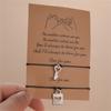 2Pcs/Set Friendship Couples Bracelets Sun Moon Star Hollow Heart Lock Key Adjustable Rope Chain Bracelet Valentines Jewelry Gift