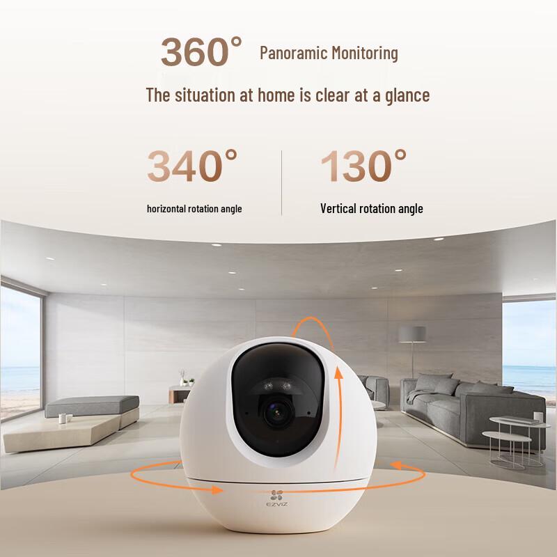 EZVIZ C6cAI 4K 8MP Indoor PTZ Wi-Fi Security Camera with 64GB Card (CN version)