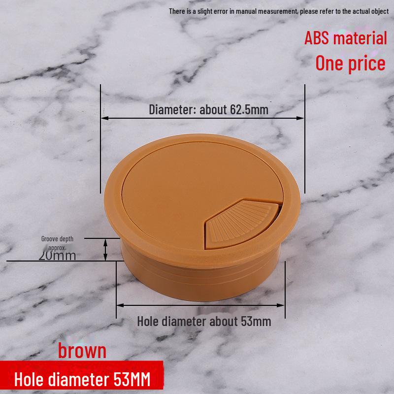 ABS Round Wire Desk Grommet Cover for Desktop Cable Management and Furniture Cabinet Hardware.