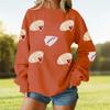 Ladies' Loose And Comfortable Casual Fashionable Rugby Print Sweatshirt