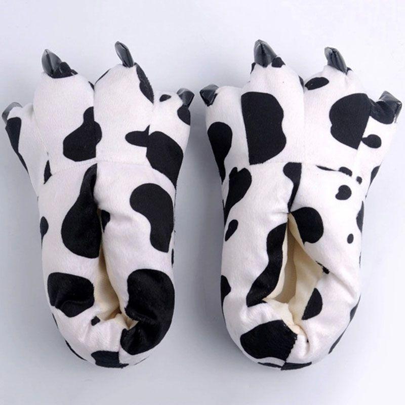 Cozy Dinosaur Cosplay Costume Slippers With Soft Plush Paw Shoes For Winter Warmth