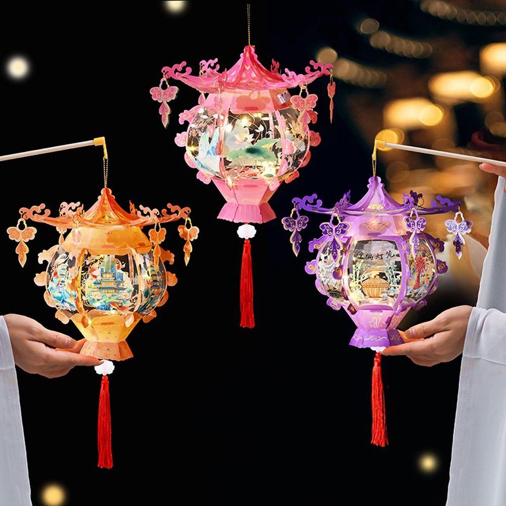 Cartoon New Year Portable Lantern Traditional Celebration Lantern  Home New Year Gift