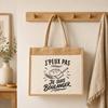 Sac Cabas Jute avec Poche J’peux pas je suis Boulanger J'peux pas minimaliste | Toile de Jute et Coton 21 L Fond Plat Anses 65 cm