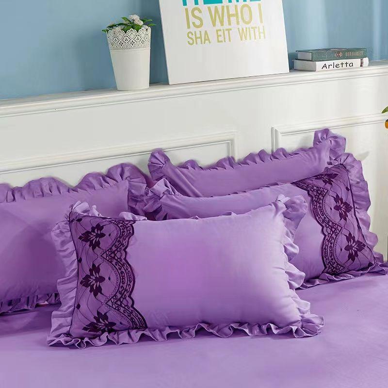 

Наволочка для свадебной спальни, наволочка для подушки, роскошное кружево, лето, дышащее, простое, мягкое, удобное, уютное, для пар, вышивка 48x74 см 48x74cm