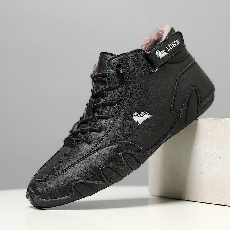 Winter Velvet Martin Boots Large Size Octopus Men's Thermal Cotton Shoes High Top Men's Sports and Leisure Shoes Comfortable