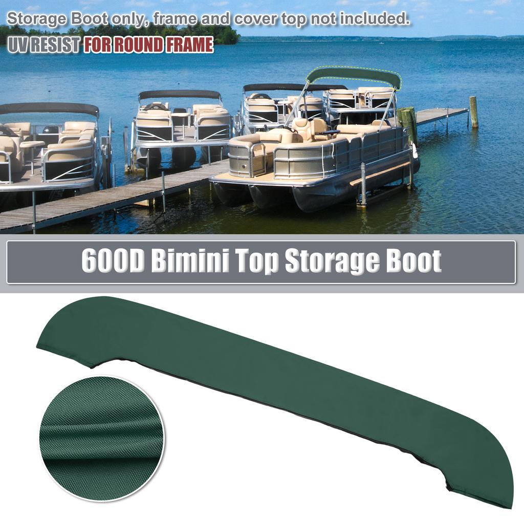 Boat Bimini Top Storage Boot 73"-78"W 600D Marine Grade Polyester Sock