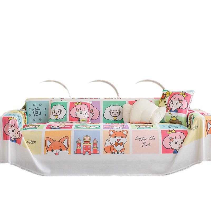 Cartoon Ice Silk Sofa Cover Towel Sofa Cover All-Inclusive Sofa Cover Four Seasons Universal Sofa Cushion