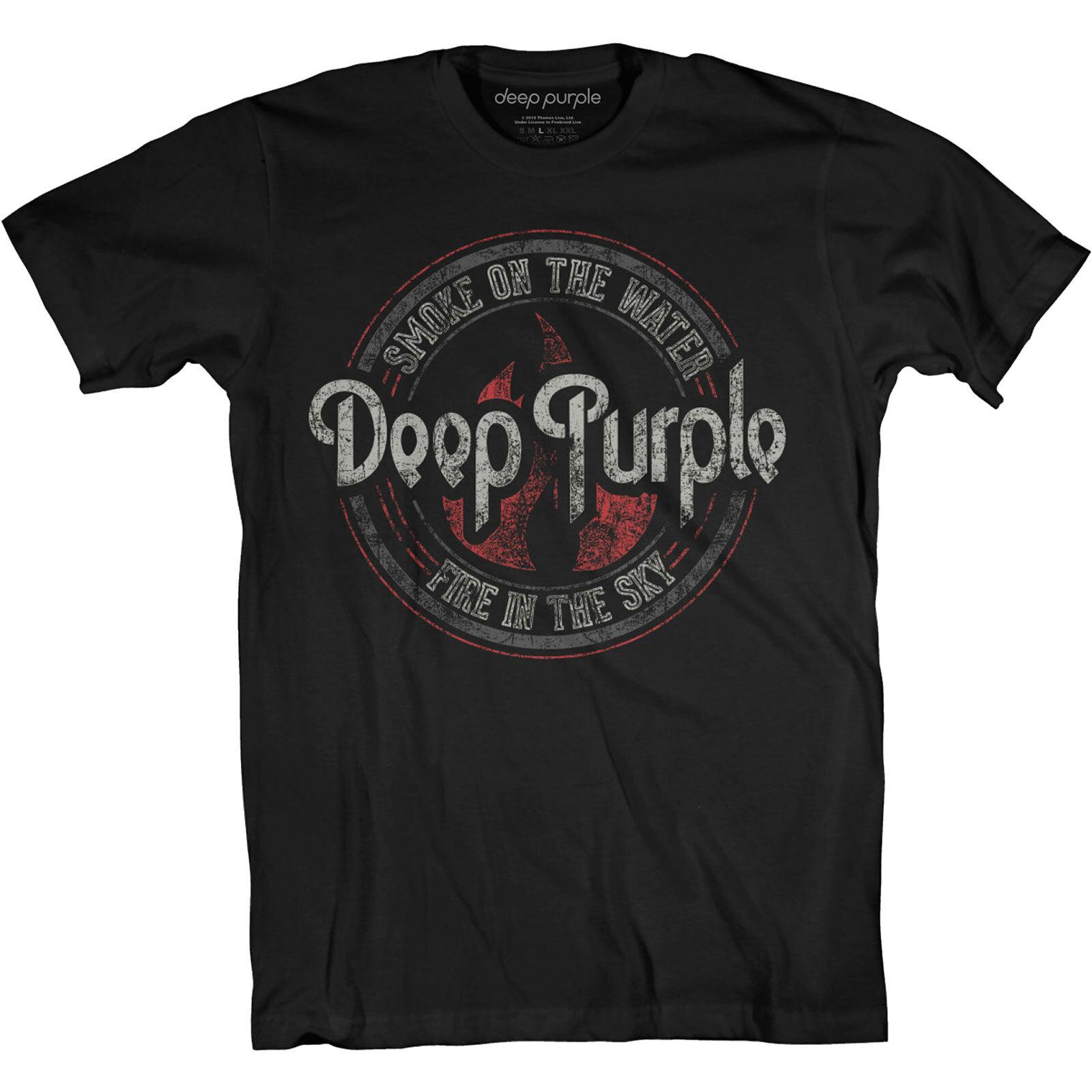 Deep Purple Unisex T-Shirt: Smoke Circle S