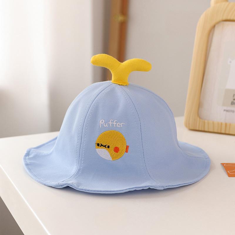 Cartoon Embroidery Baby Bucket Hats Cute Breathable Soft Cotton Newborn Fisherman Cap Casual Travel Infant Boy Girl Sun Hat