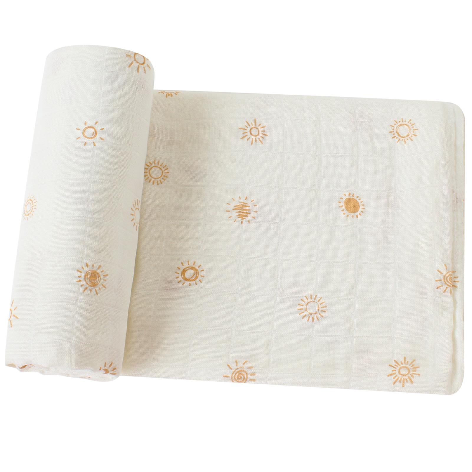 120x120cm Bamboe Katoen Muslin Deken Baby Wikkeldoek Pasgeboren Badhanddoek Gaas Baby Kinderen Wikkel Slaapzak Baby Dekens