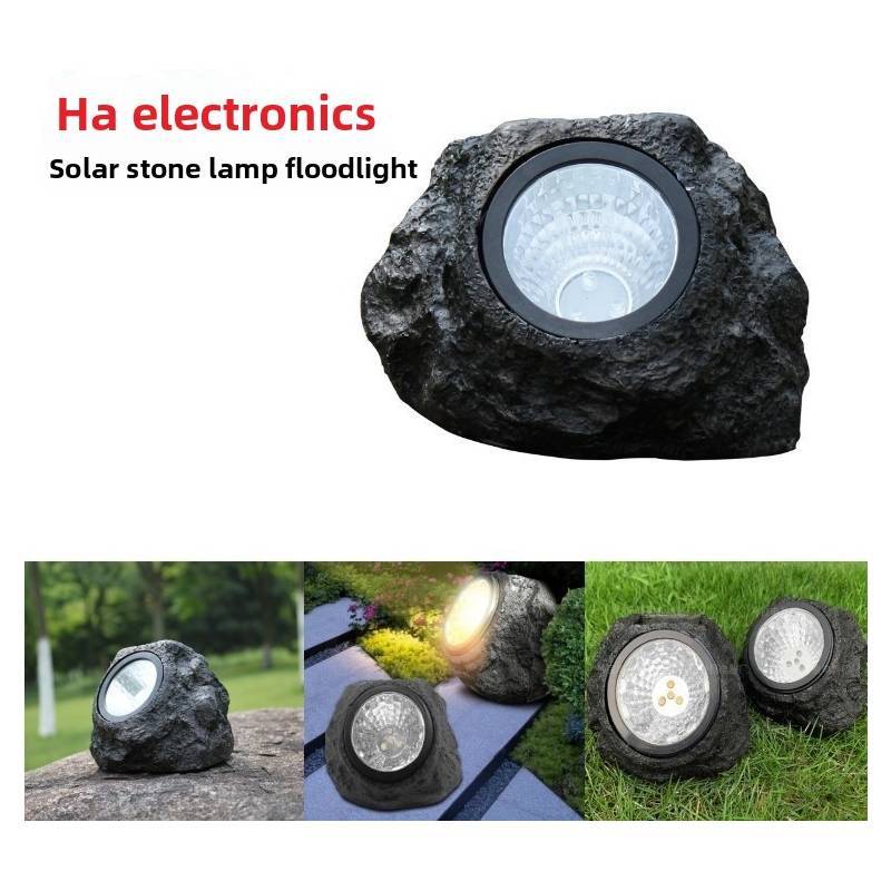 

Solar Stone Garden Light Waterproof Led Lamp With Sensor For Outdoor Decor Warm